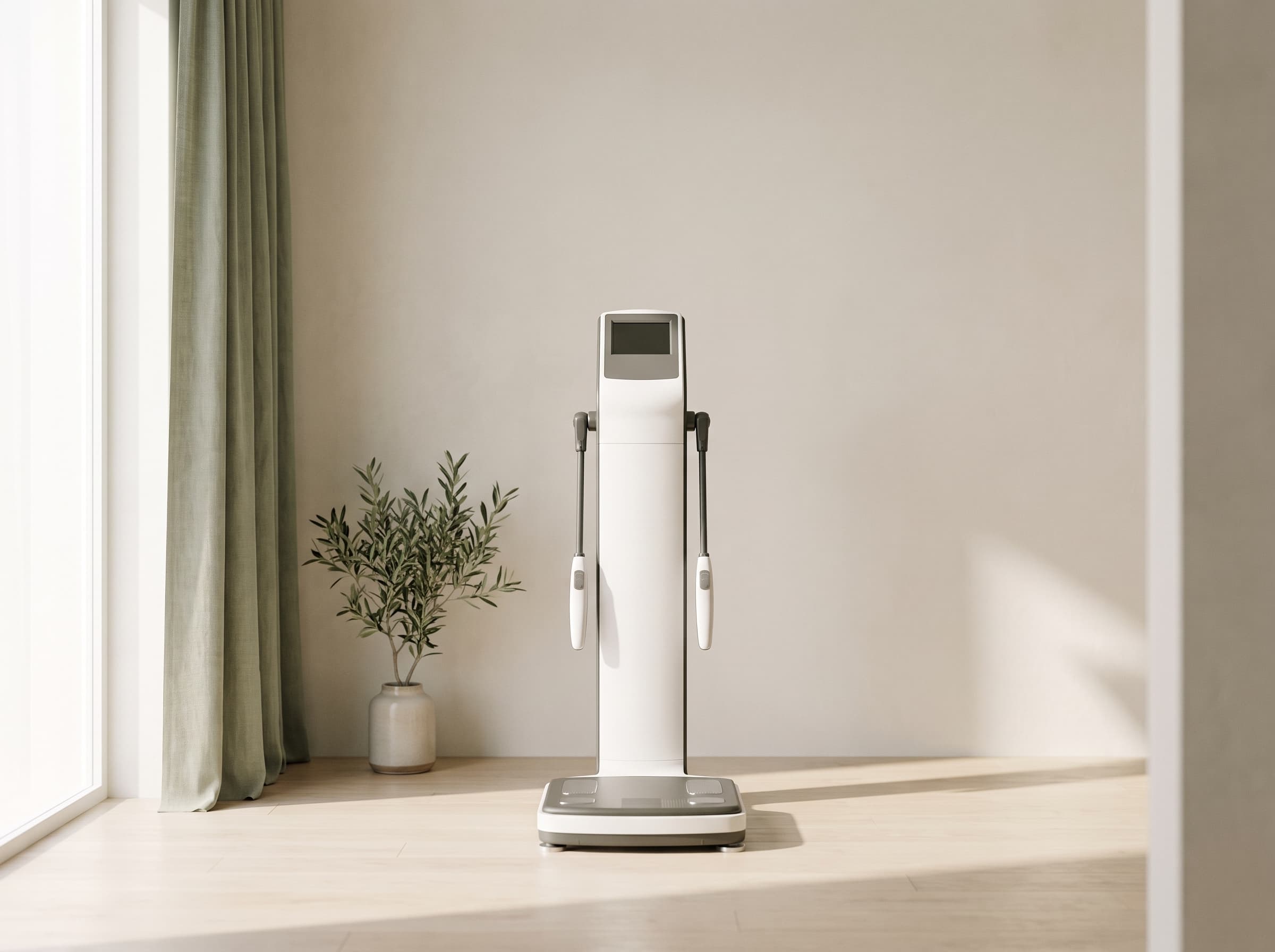 InBody body-composition analyzer in the clinic, morning light